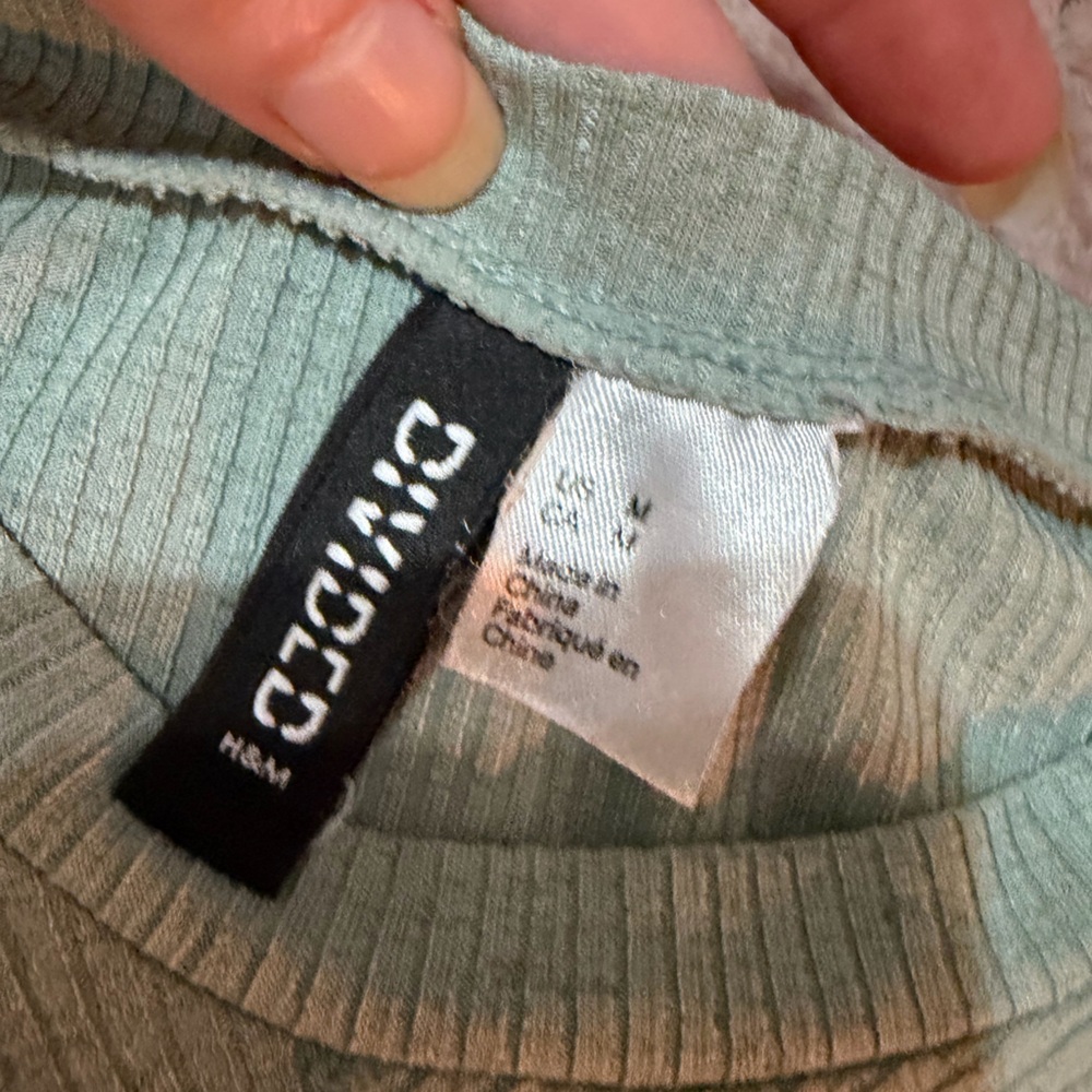 H&M Mint Ribbed Crop Top - Picture 2 of 4